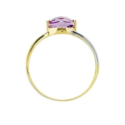 Bague Suzana Or Bicolore Amethyste
