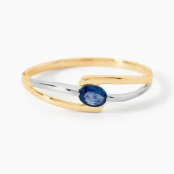 Bague Sylvene Or Bicolore Saphir