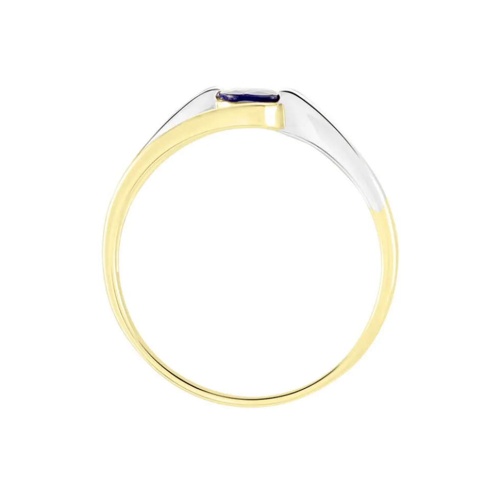 Bague Sylvene Or Bicolore Saphir