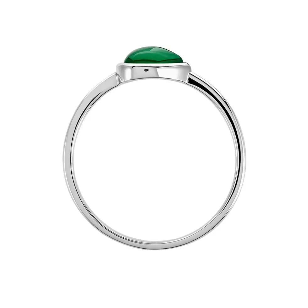 Bague Tao Argent Blanc Onyx