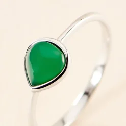 Bague Tao Argent Blanc Onyx