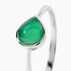 Bague Tao Argent Blanc Onyx