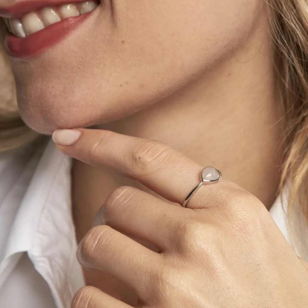 Bague Tao Argent Blanc Quartz
