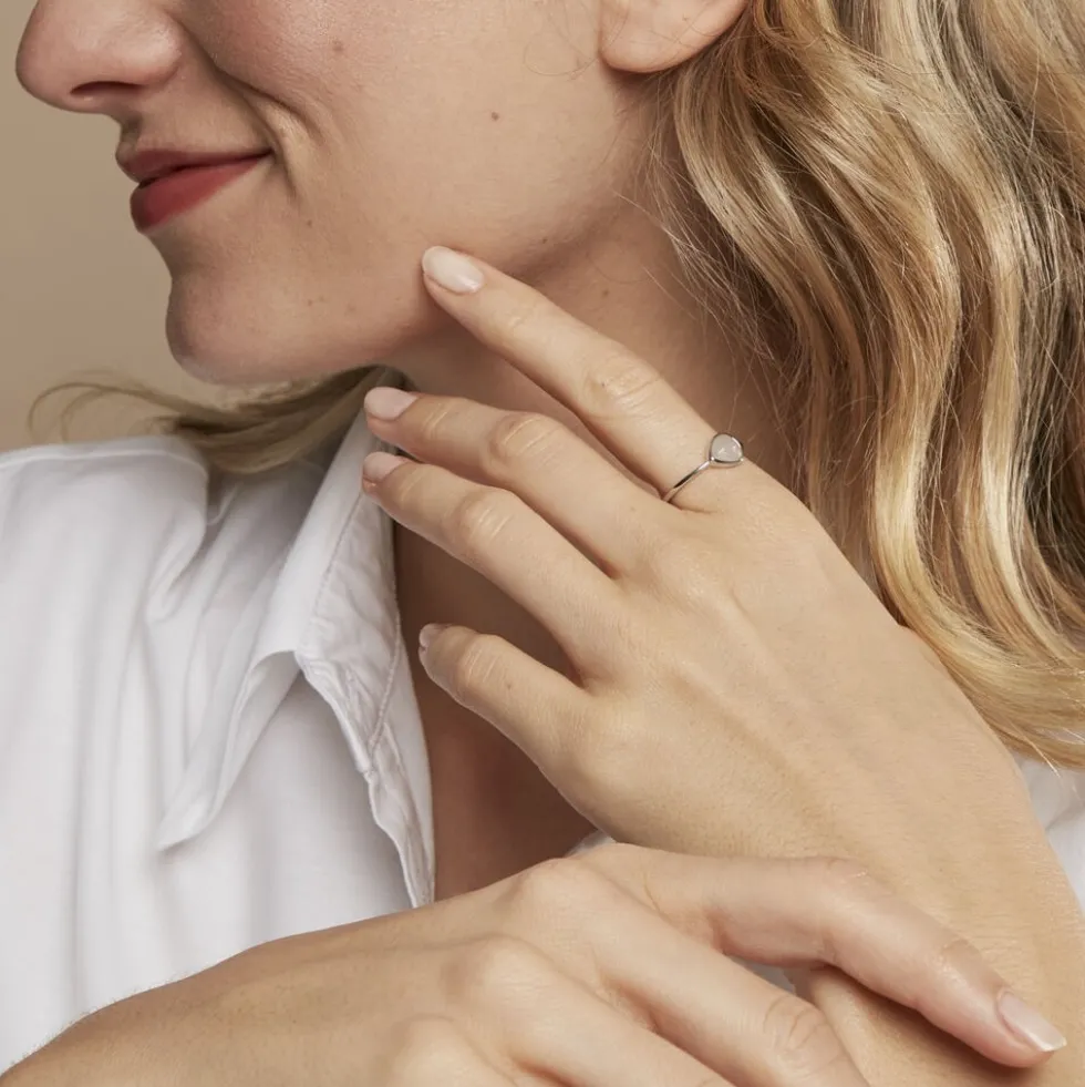Bague Tao Argent Blanc Quartz
