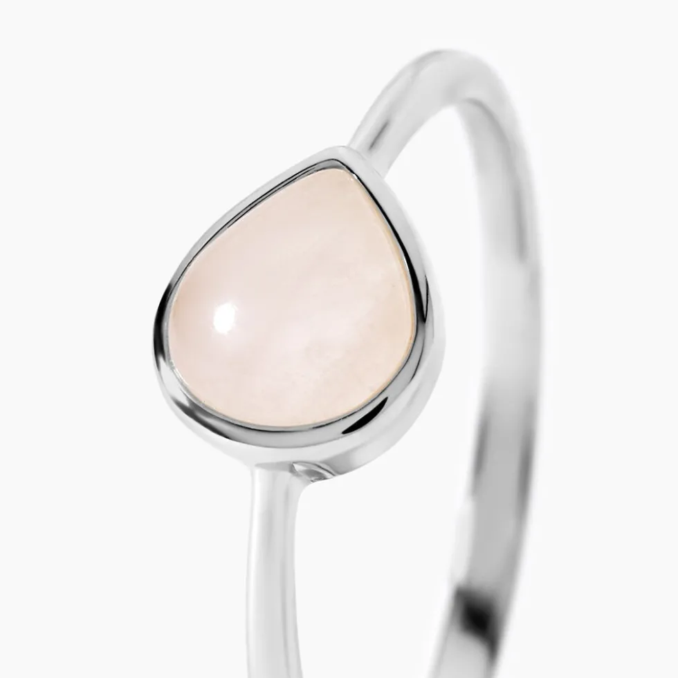 Bague Tao Argent Blanc Quartz