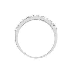 Bague The Crown Or Blanc Oxyde De Zirconium