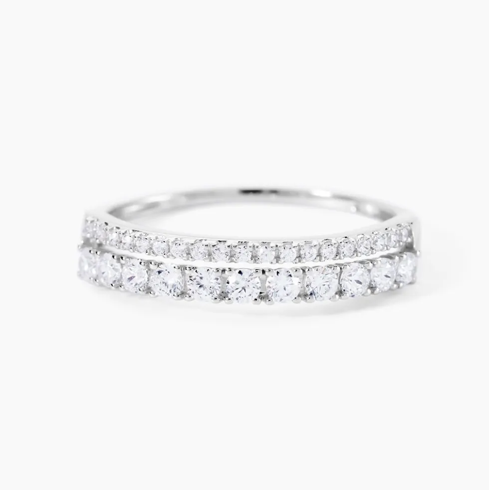 Bague The Crown Or Blanc Oxyde De Zirconium