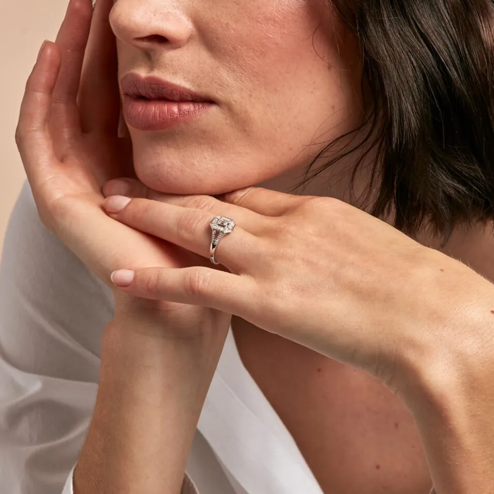 Bague Transmission Or Blanc Diamant