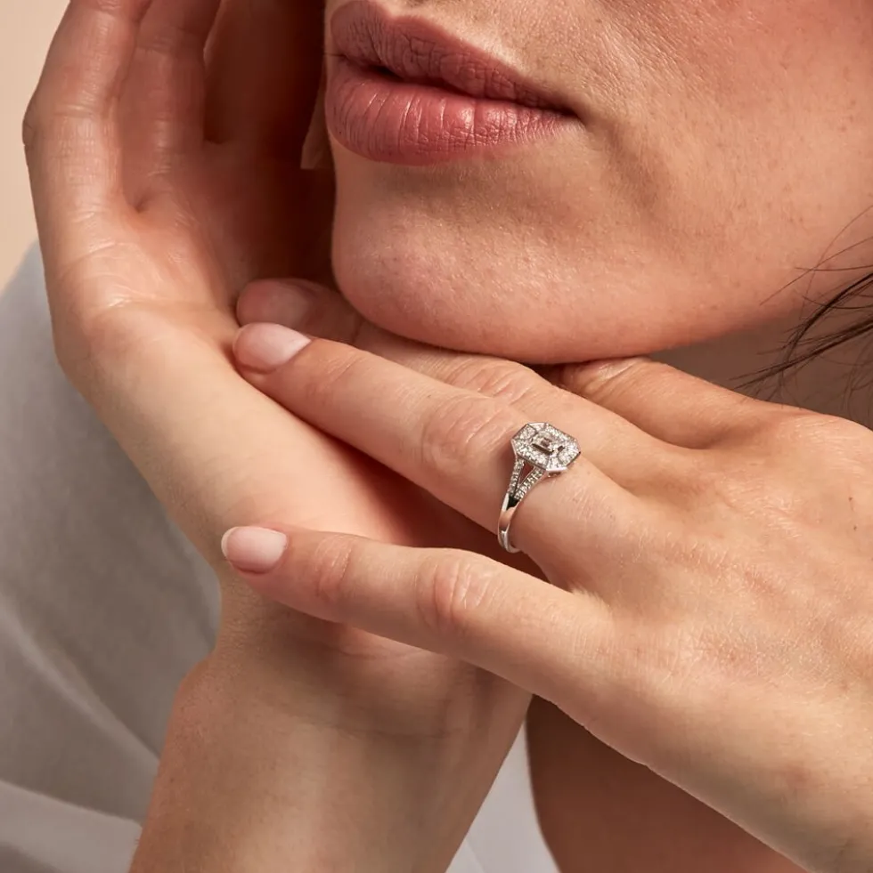 Bague Transmission Or Blanc Diamant
