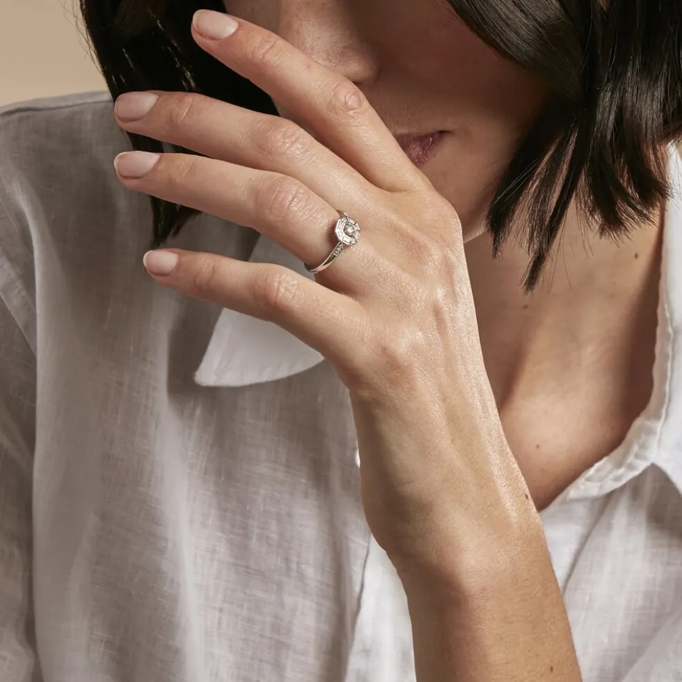 Bague Transmission Or Blanc Diamant