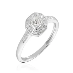 Bague Transmission Or Blanc Diamant
