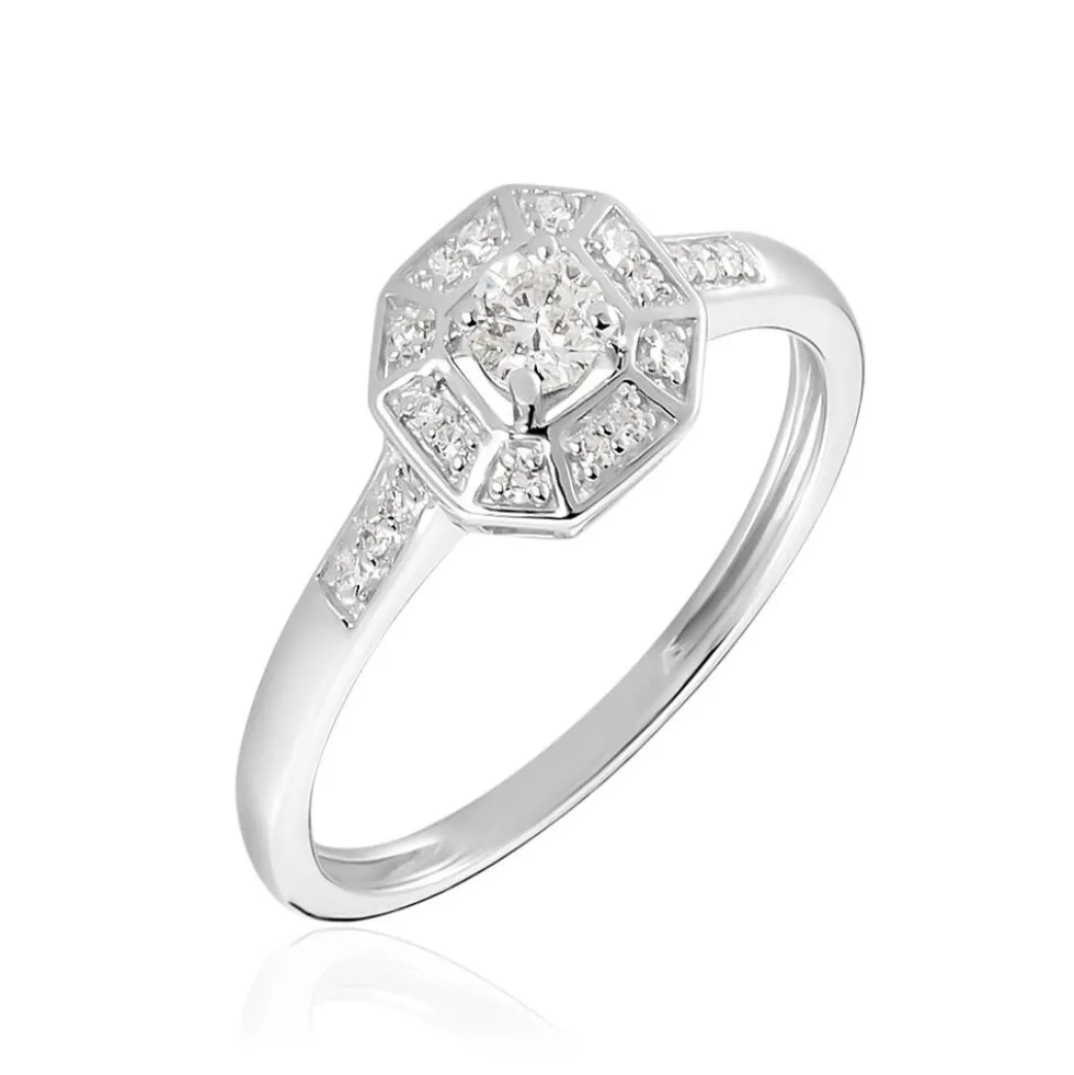 Bague Transmission Or Blanc Diamant
