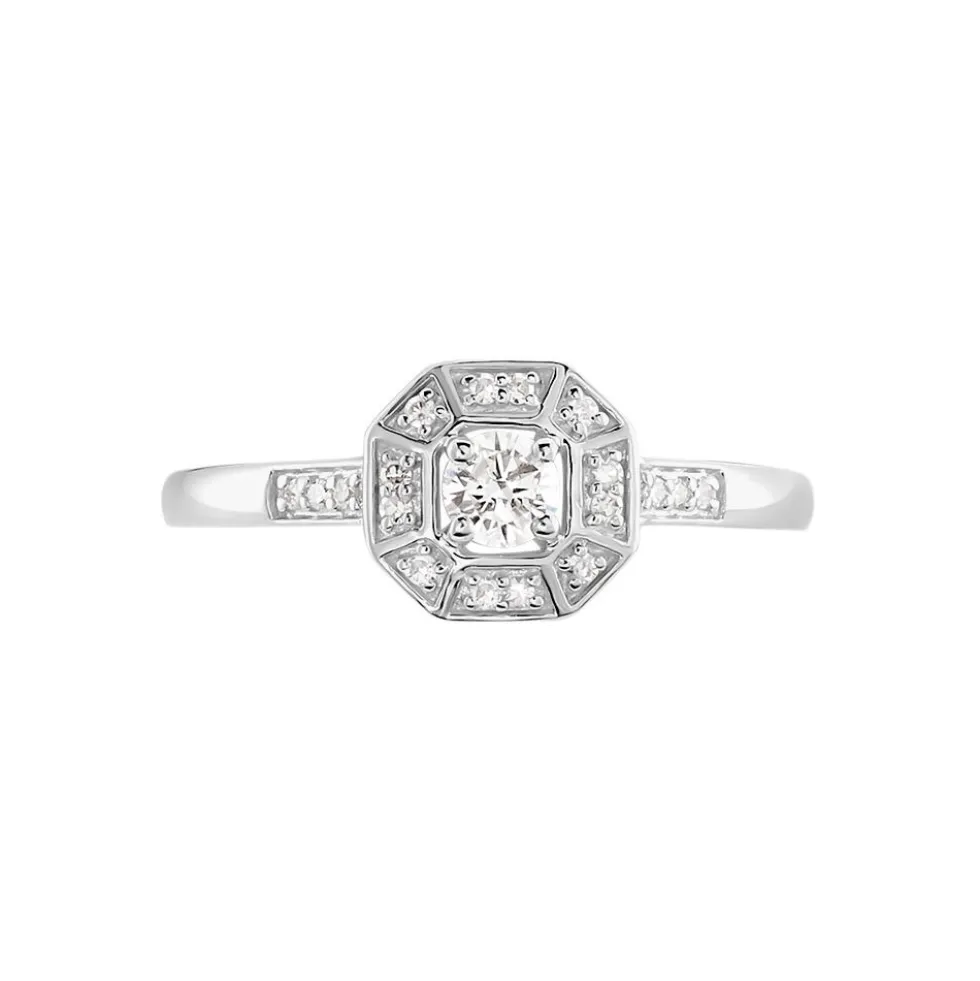 Bague Transmission Or Blanc Diamant