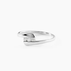 Bague Trilogie Or Blanc Diamant