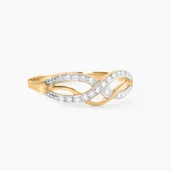Bague Vaguelette Or Jaune Diamant