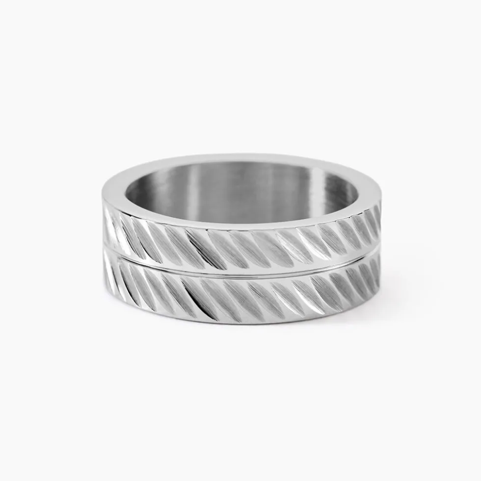 Bague Valen Acier Blanc