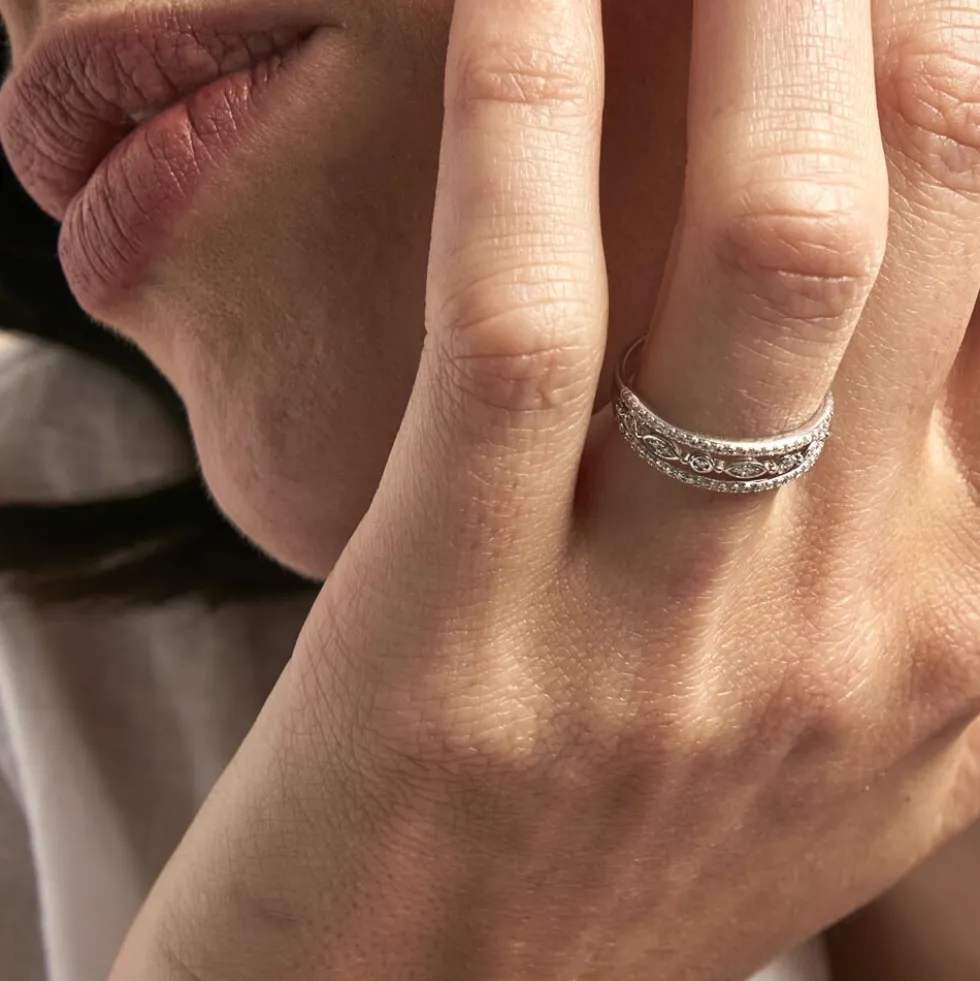 Bague Veca Or Blanc Diamant