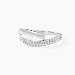 Bague Vero Or Blanc Oxyde De Zirconium