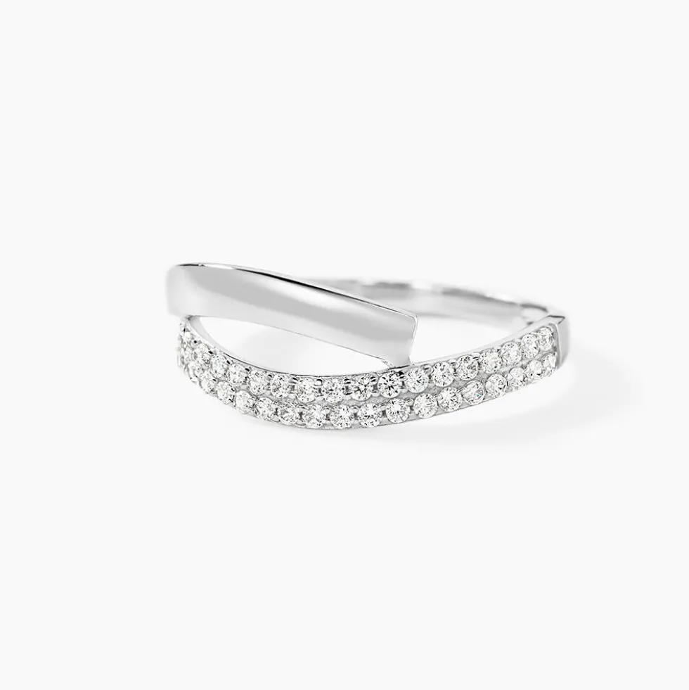 Bague Vero Or Blanc Oxyde De Zirconium