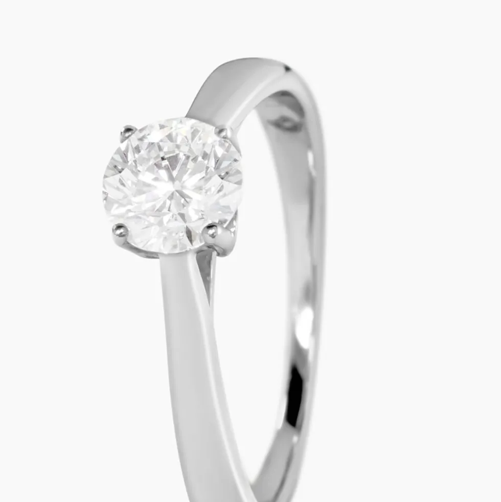 Bague Vicoeuria Ld Platine Blanc Diamant Synthétique