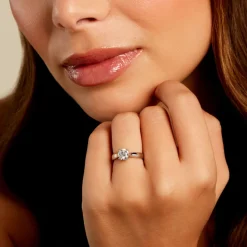 Bague Vicoeuria Ld Platine Blanc Diamant Synthétique