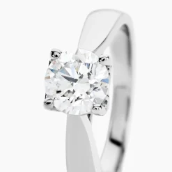 Bague Vicoeuria Ld Platine Blanc Diamant Synthétique
