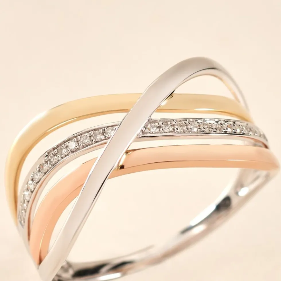 Bague Volya Or Tricolore Diamant