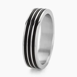 Bague Wallace Acier Blanc
