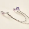Bijou D'oreille Unitaire Grimpant Argent Blanc Oxyde De Zirconium