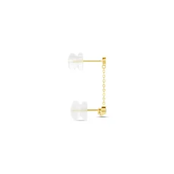 Bijou D'oreille Unitaire Pendante Larus Or Jaune Oxyde De Zirconium