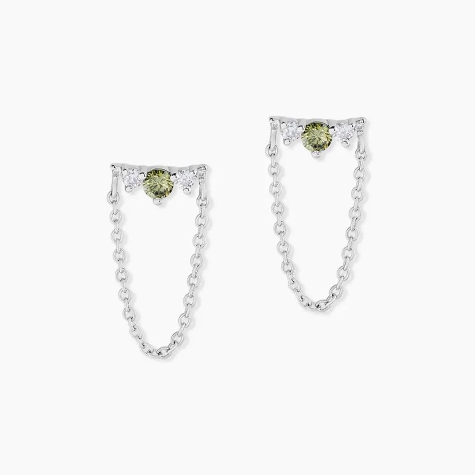 Bijoux D'oreilles Desert Argent Blanc Oxyde De Zirconium