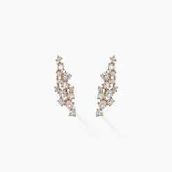 Bijoux D'oreilles Doline Plaqué Or Doré Oxyde De Zirconium