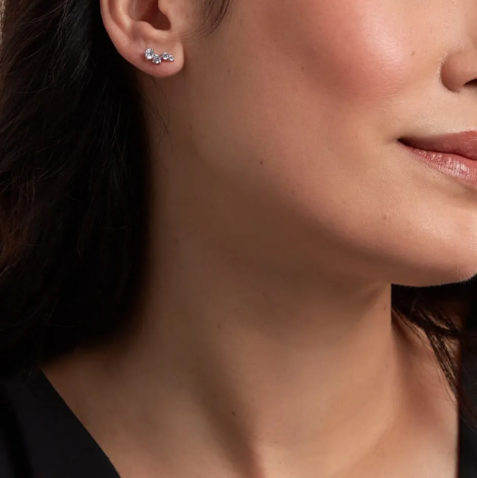 Bijoux D'oreilles Ethere Or Jaune Oxyde De Zirconium