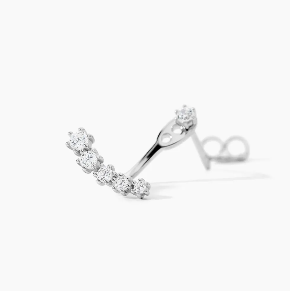 Bijoux D'oreilles Karoly Argent Blanc Oxyde De Zirconium