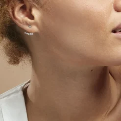 Bijoux D'oreilles Karoly Argent Blanc Oxyde De Zirconium