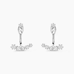 Bijoux D'oreilles Karoly Argent Blanc Oxyde De Zirconium