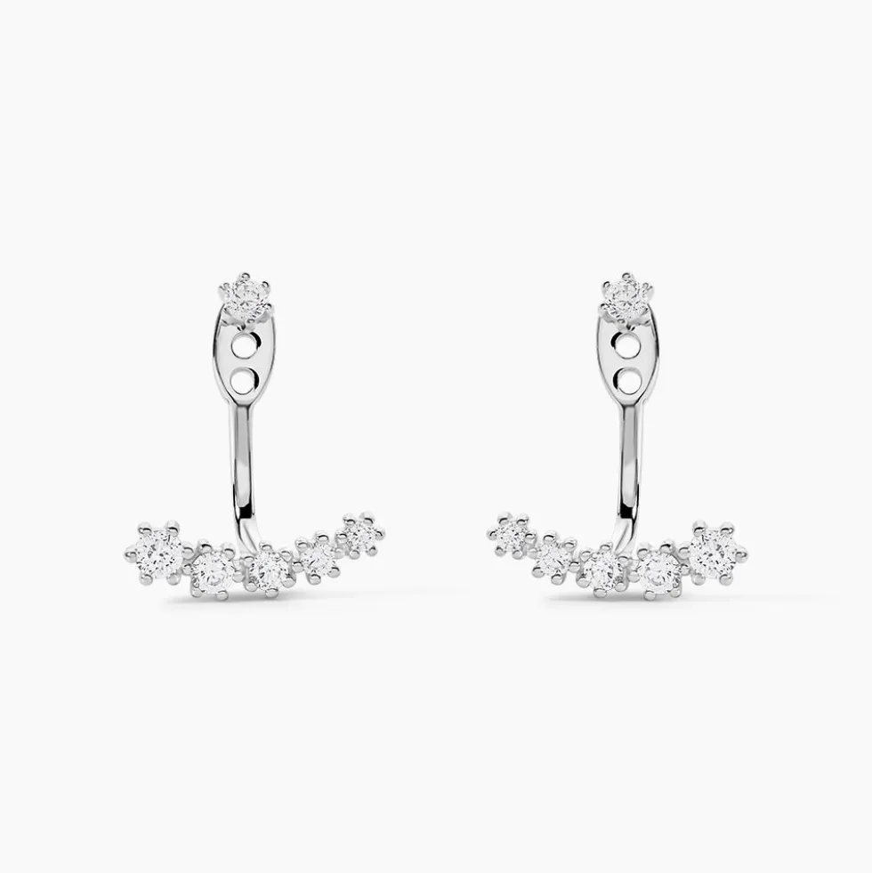 Bijoux D'oreilles Karoly Argent Blanc Oxyde De Zirconium