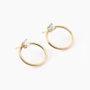 Bijoux D'oreilles Plaqué Or Jaune Amariah Oxydes De Zirconium