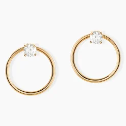 Bijoux D'oreilles Plaqué Or Jaune Amariah Oxydes De Zirconium