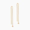 Bijoux D'oreilles Samiha Plaqué Or Jaune Oxyde De Zirconium