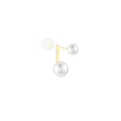 Bijoux D'oreilles Seona Or Jaune Perle De Culture