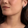 Bijoux D'oreilles Argent Blanc Precieux Flocon Oxyde De Zirconium