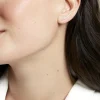 Bijoux D'oreilles Eleana Or Blanc Oxyde De Zirconium