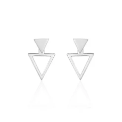 Bijoux D'oreilles Katie Argent Blanc