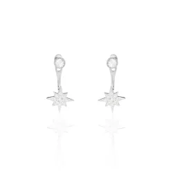 Bijoux D'oreilles Layana Argent Blanc Oxyde De Zirconium