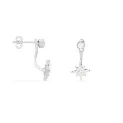 Bijoux D'oreilles Layana Argent Blanc Oxyde De Zirconium