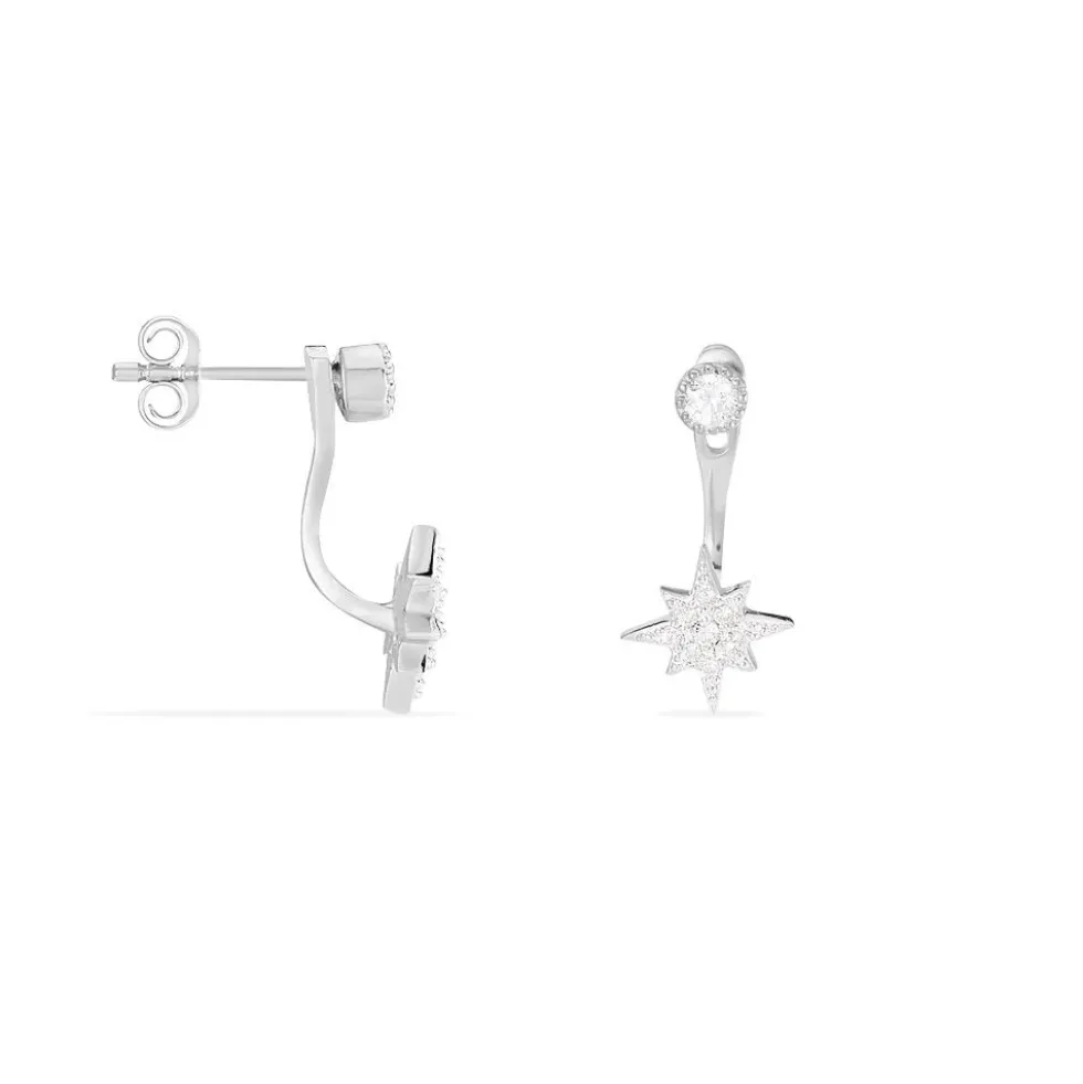 Bijoux D'oreilles Layana Argent Blanc Oxyde De Zirconium