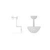 Bijoux D'oreilles Yelda Acier Blanc