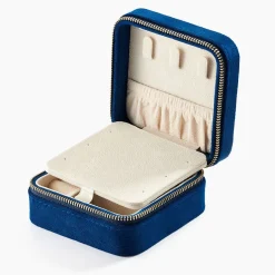 Boite à Bijou Tissu Bleu