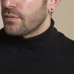 Boucle D'oreille Puce Unitaire Paco Argent Blanc Oxyde De Zirconium